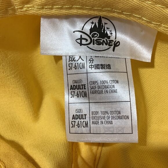 DISNEYLAND Resort appliqued hat cap yellow adjustable back size 57-61cm - Picture 7 of 10